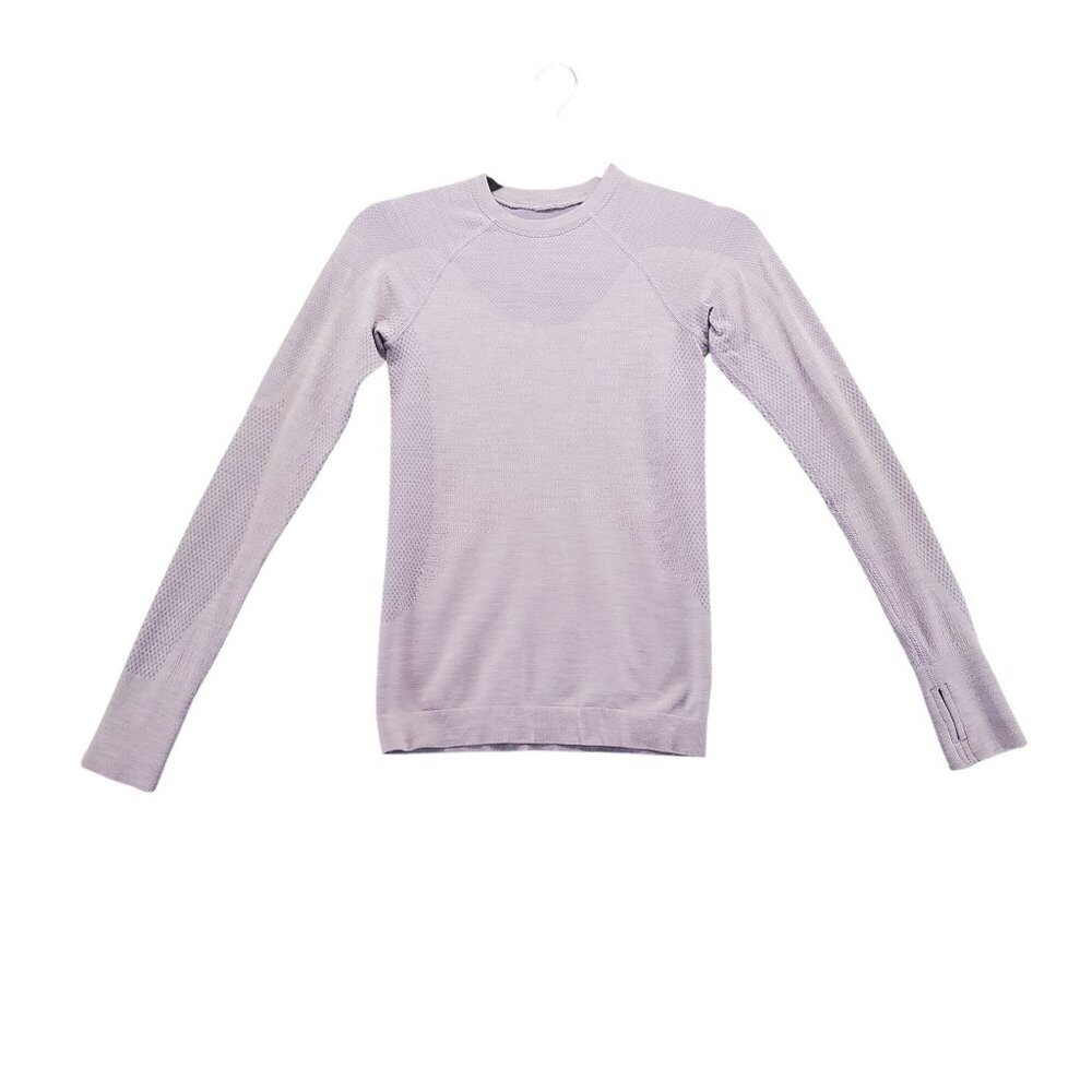 Lululemon Shirt Womens Small Purple Seamless Lightweight Workout Layer